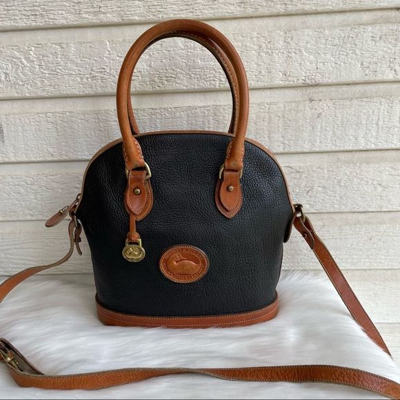 Dooney & Bourke Handbags - DOONEY & BOURKE Norfolk Leather Dome Satchel Tote Crossbody